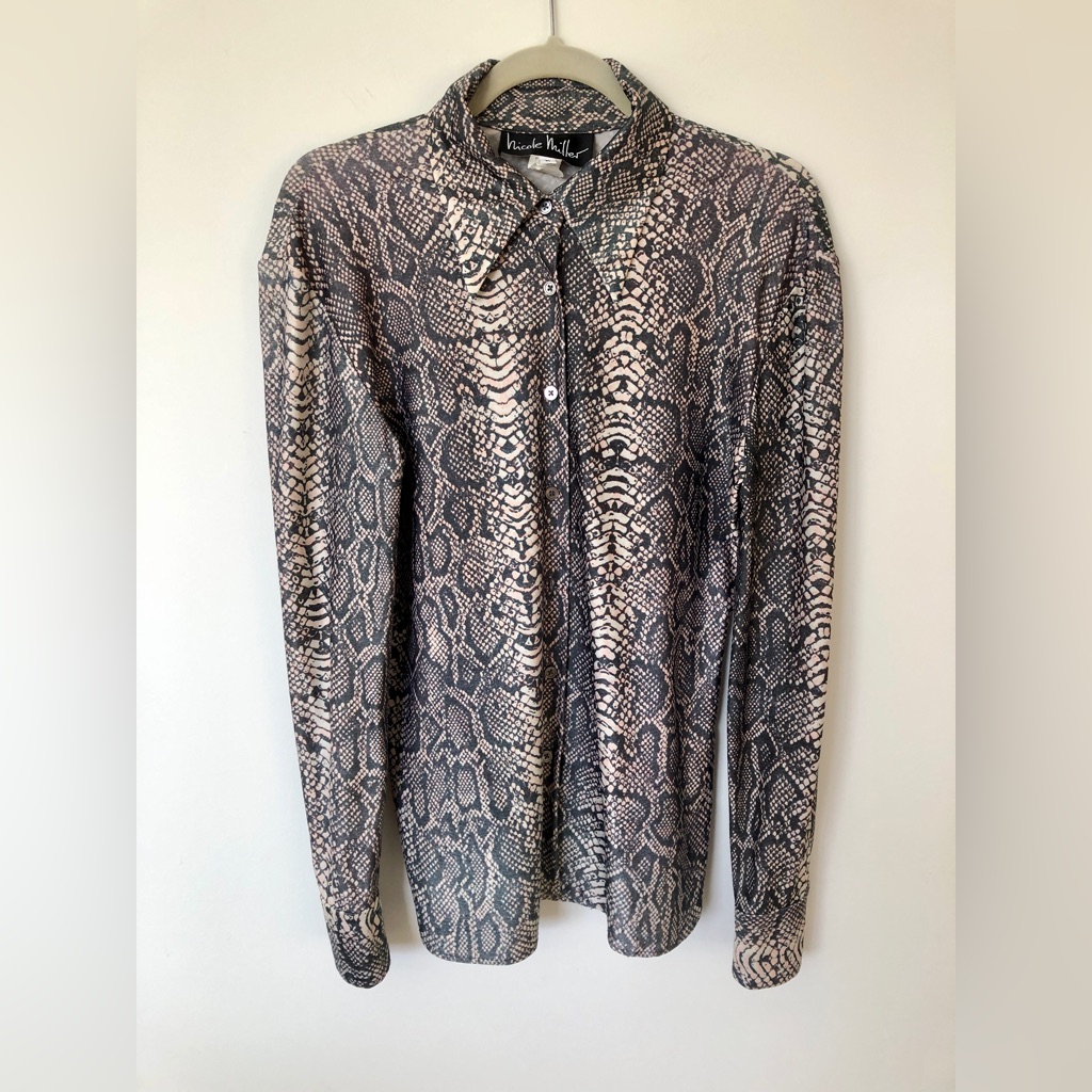 Nicole Miller Python Print Top